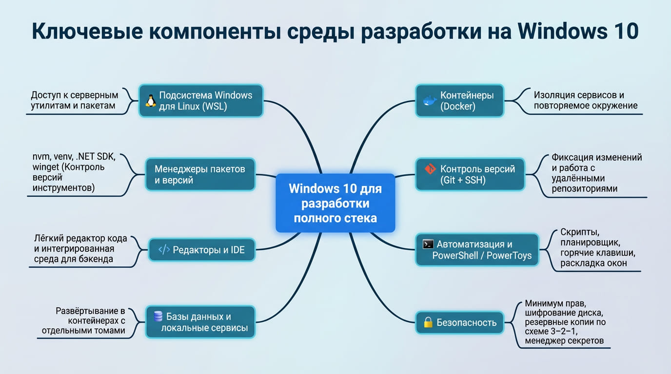 ключевые компоненты разработки
