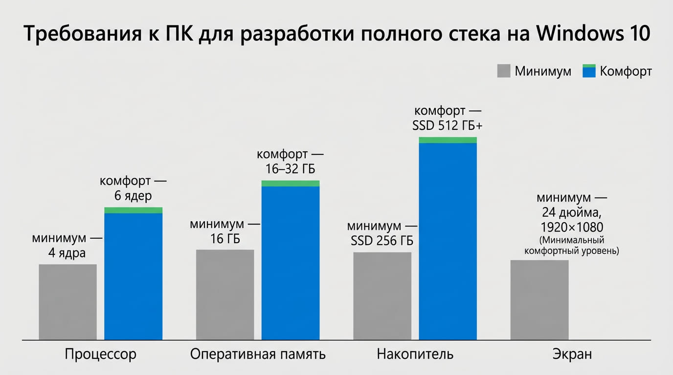 требования к пк для разработки
