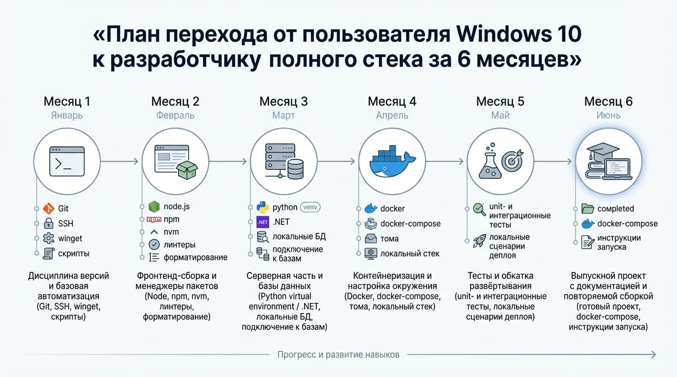 план перехода от пользователя к разработчику